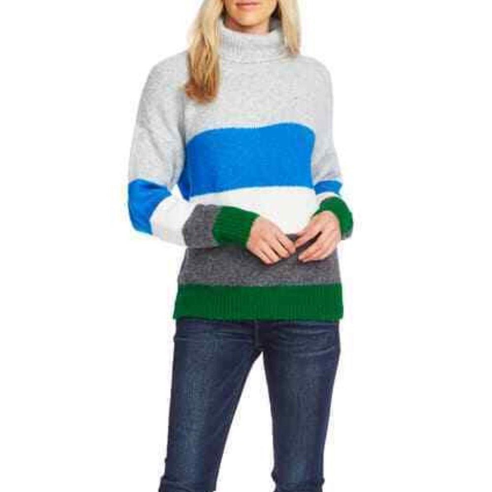 Vince Camuto Women's Colorblock Turtleneck Sweater